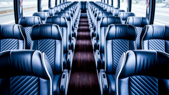 indianapolis 54 passenger charter bus inside