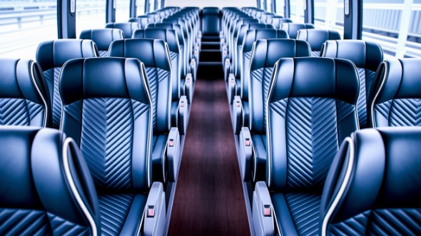 indianapolis 55 passenger charter bus inside