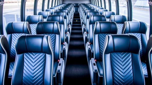 indianapolis 56 passenger charter bus inside