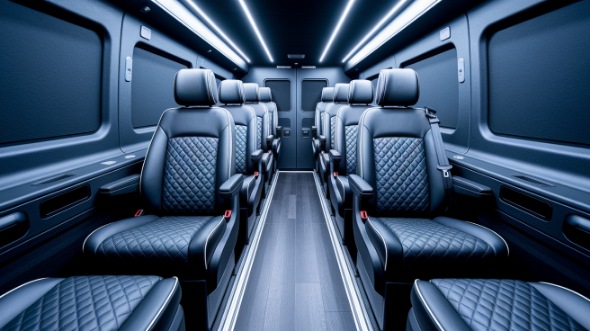 indianapolis sprinter van with driver interior