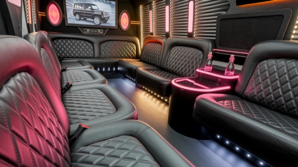 party bus rental interior cincinnati